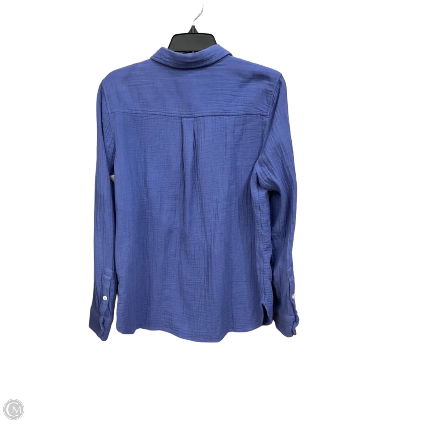 Blouse Long Sleeve By J. Crew In Blue, Size: M