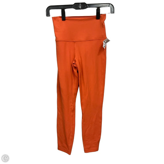 Athletic Leggings By Lululemon In Orange, Size: 4