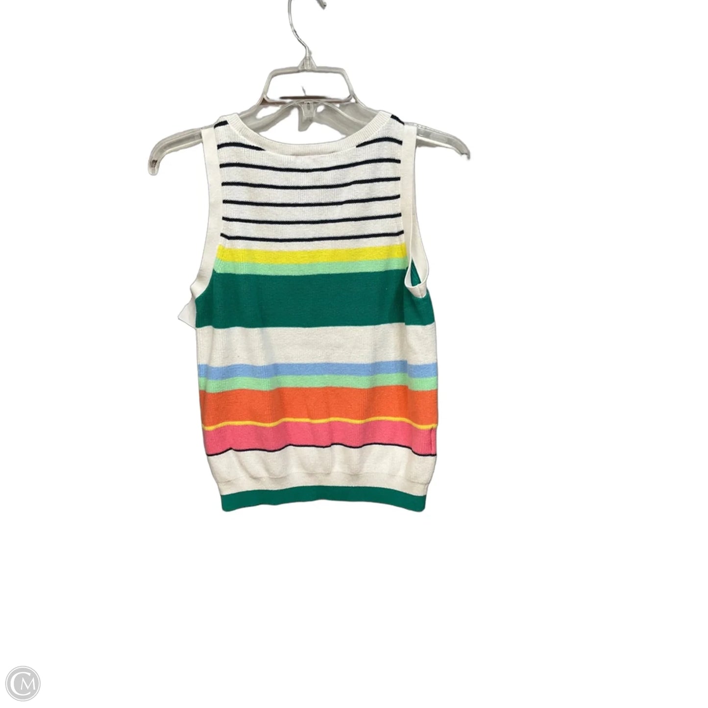 Top Sleeveless By Loft In Striped Pattern, Size: M