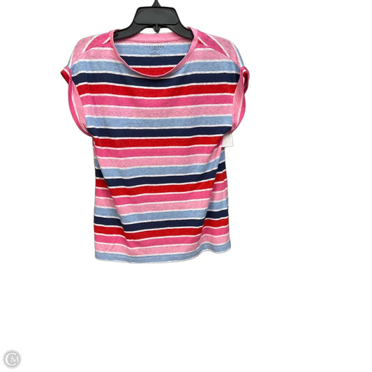 Top Short Sleeve By Talbots In Striped Pattern, Size: Mp