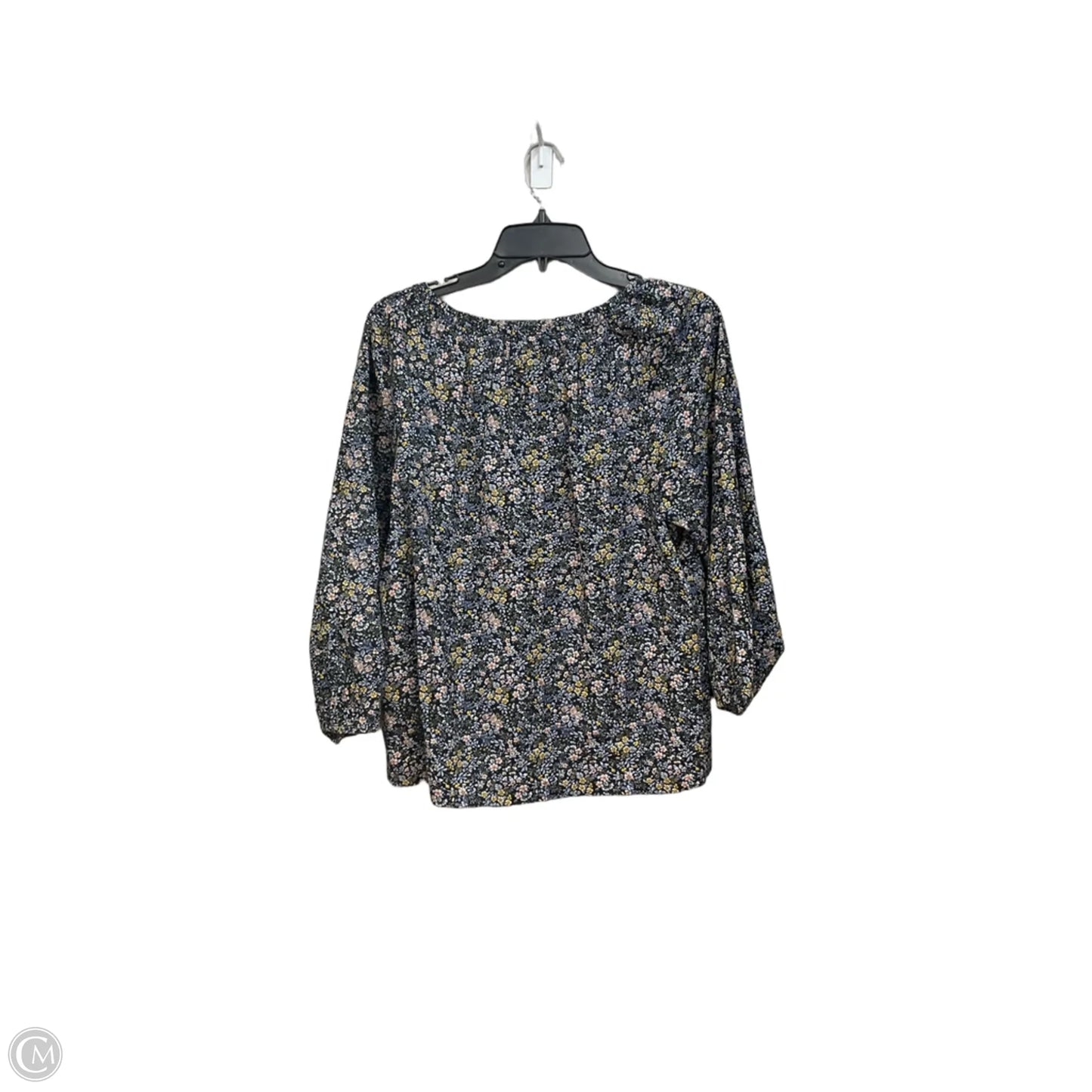 Blouse Long Sleeve By Loft In Floral Print, Size: Mp