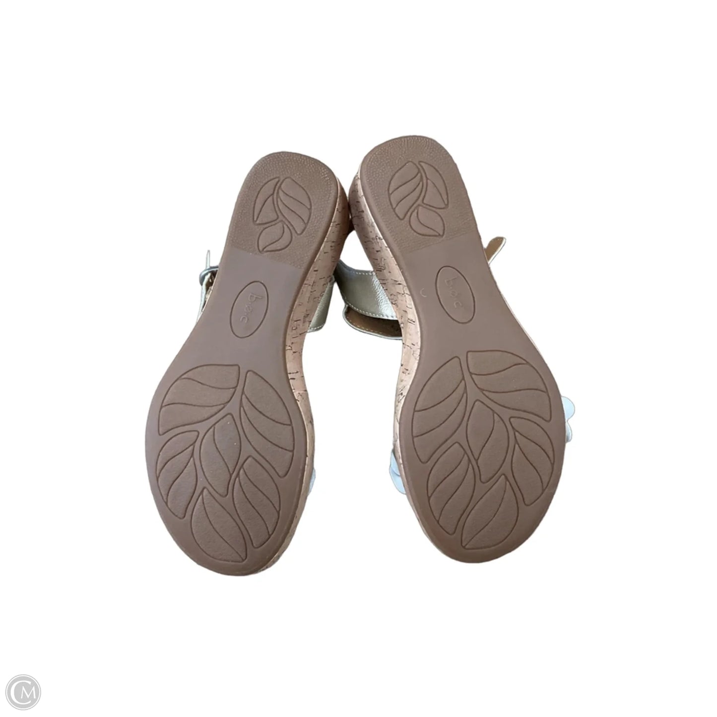 Sandals Heels Wedge By Boc In Tan, Size: 7