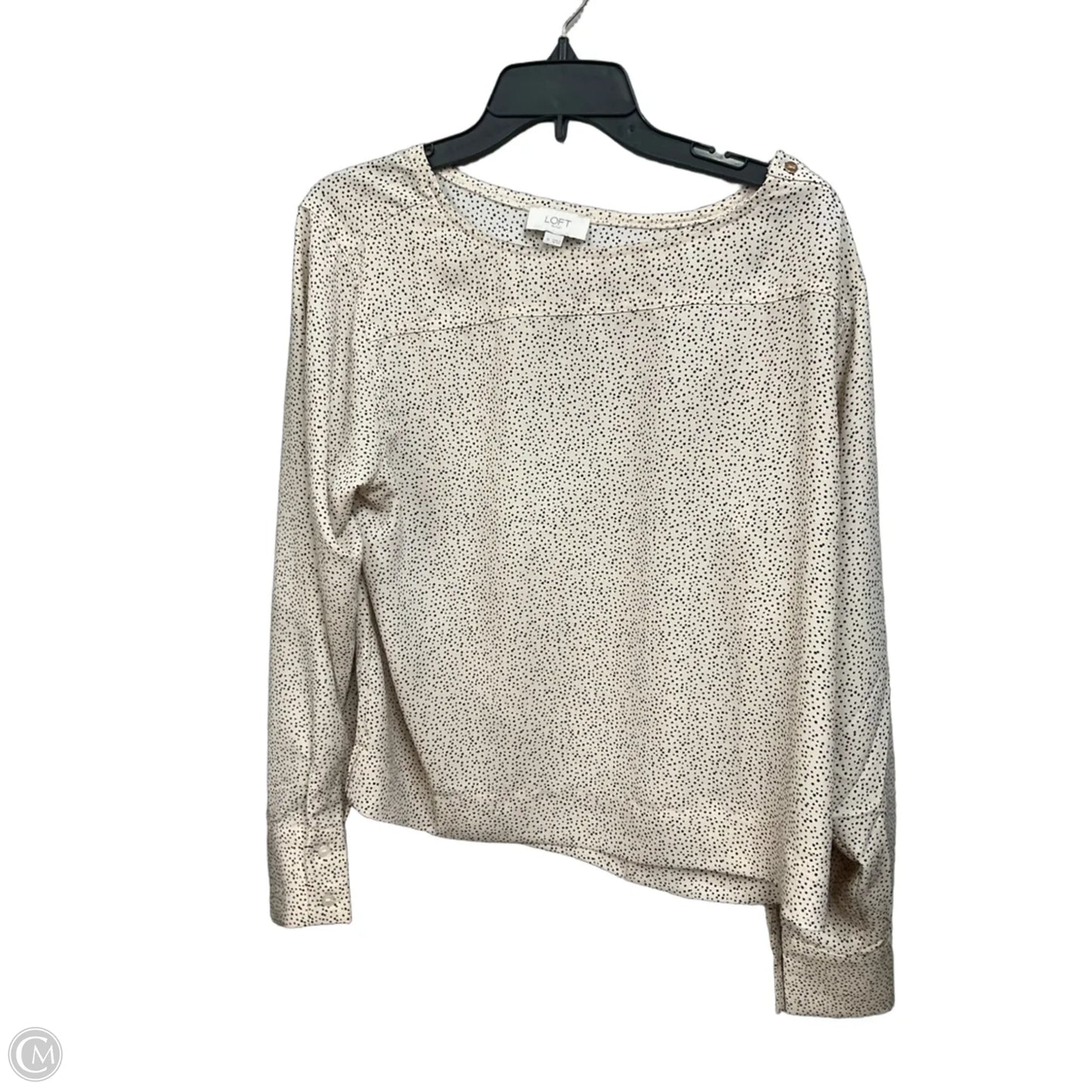 Blouse Long Sleeve By Loft In Tan, Size: M