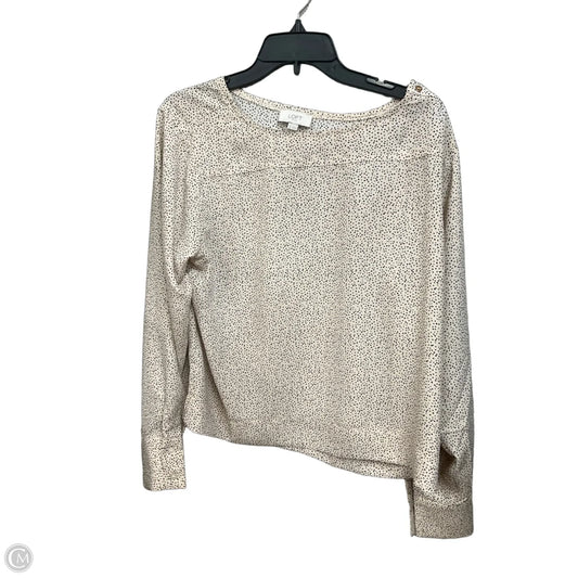 Blouse Long Sleeve By Loft In Tan, Size: M
