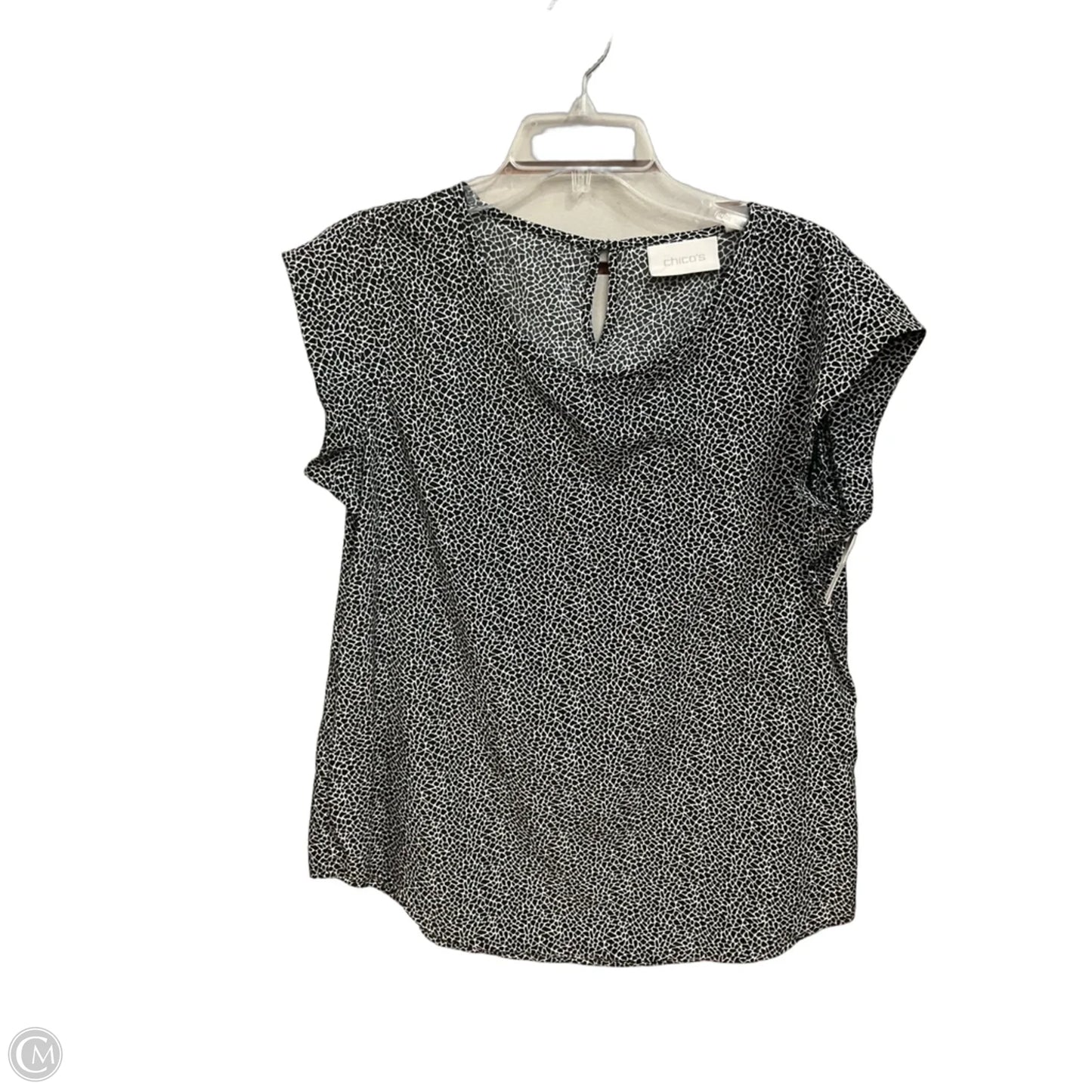 Top Sleeveless By Chicos In Black & White, Size: M
