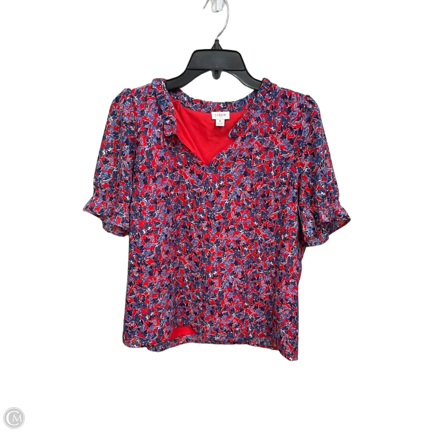 Top Short Sleeve By J. Crew In Floral Print, Size: M