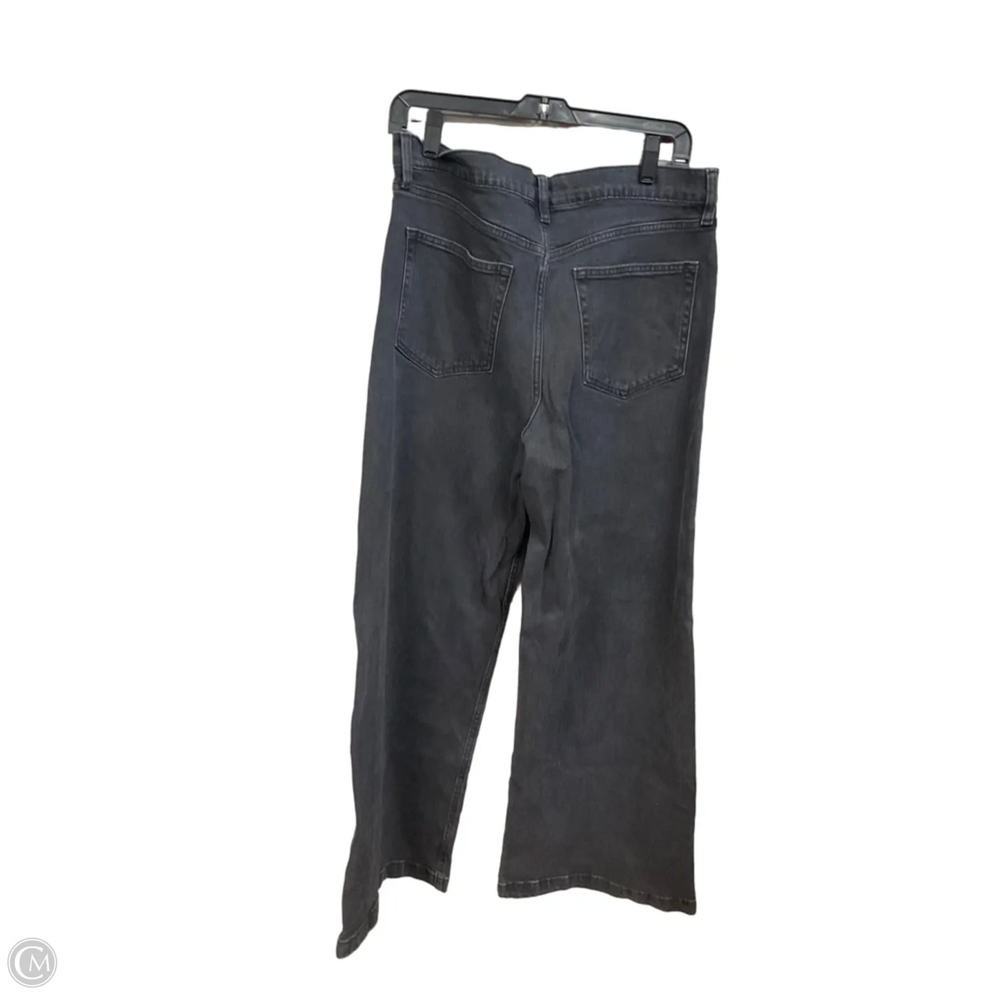 Jeans Wide Leg By Gap In Black Denim, Size: 14