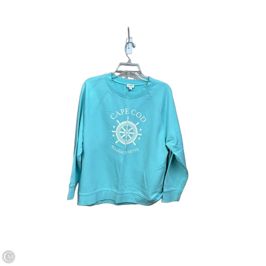 Sweatshirt Crewneck By J. Crew In Teal, Size: L