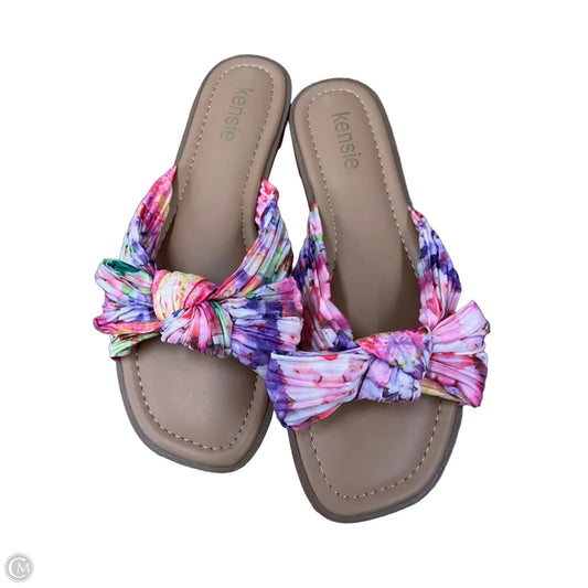 Sandals Flats By Kensie In Multi-colored, Size: 8