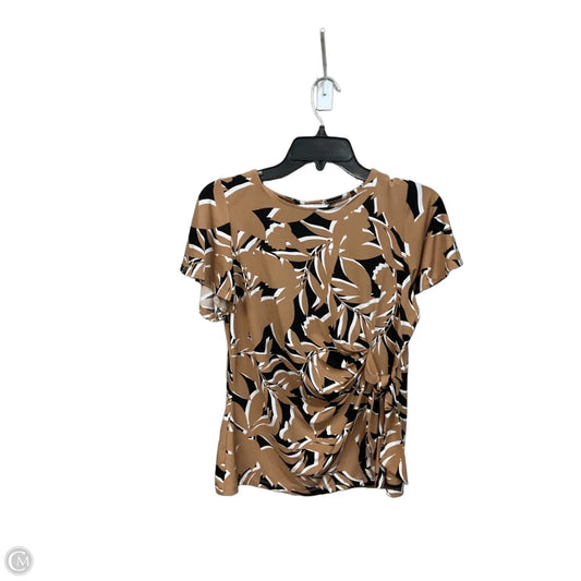 Top Short Sleeve By Liz Claiborne In Black & Brown, Size: Sp