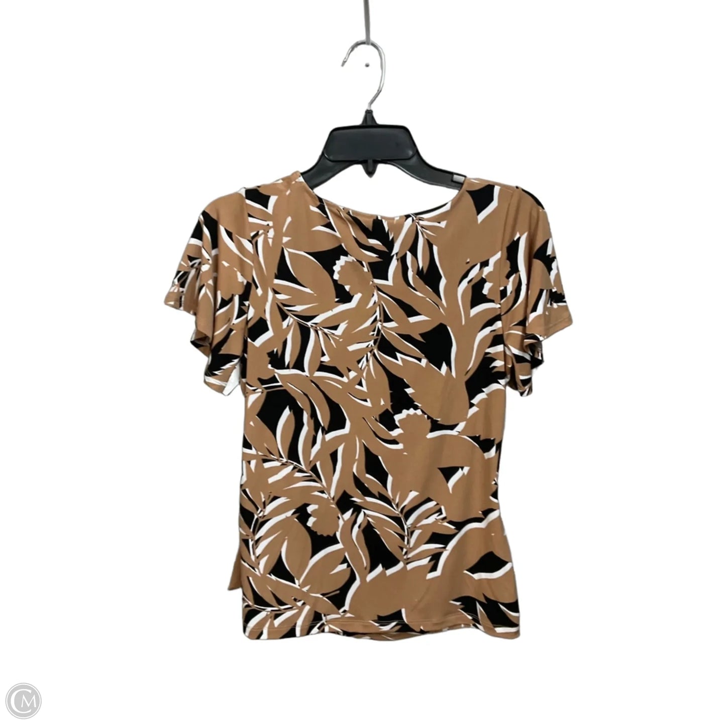 Top Short Sleeve By Liz Claiborne In Black & Brown, Size: Sp