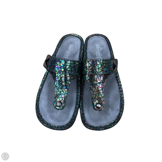 Sandals Heels Block By Alegria In Multi-colored, Size: 9
