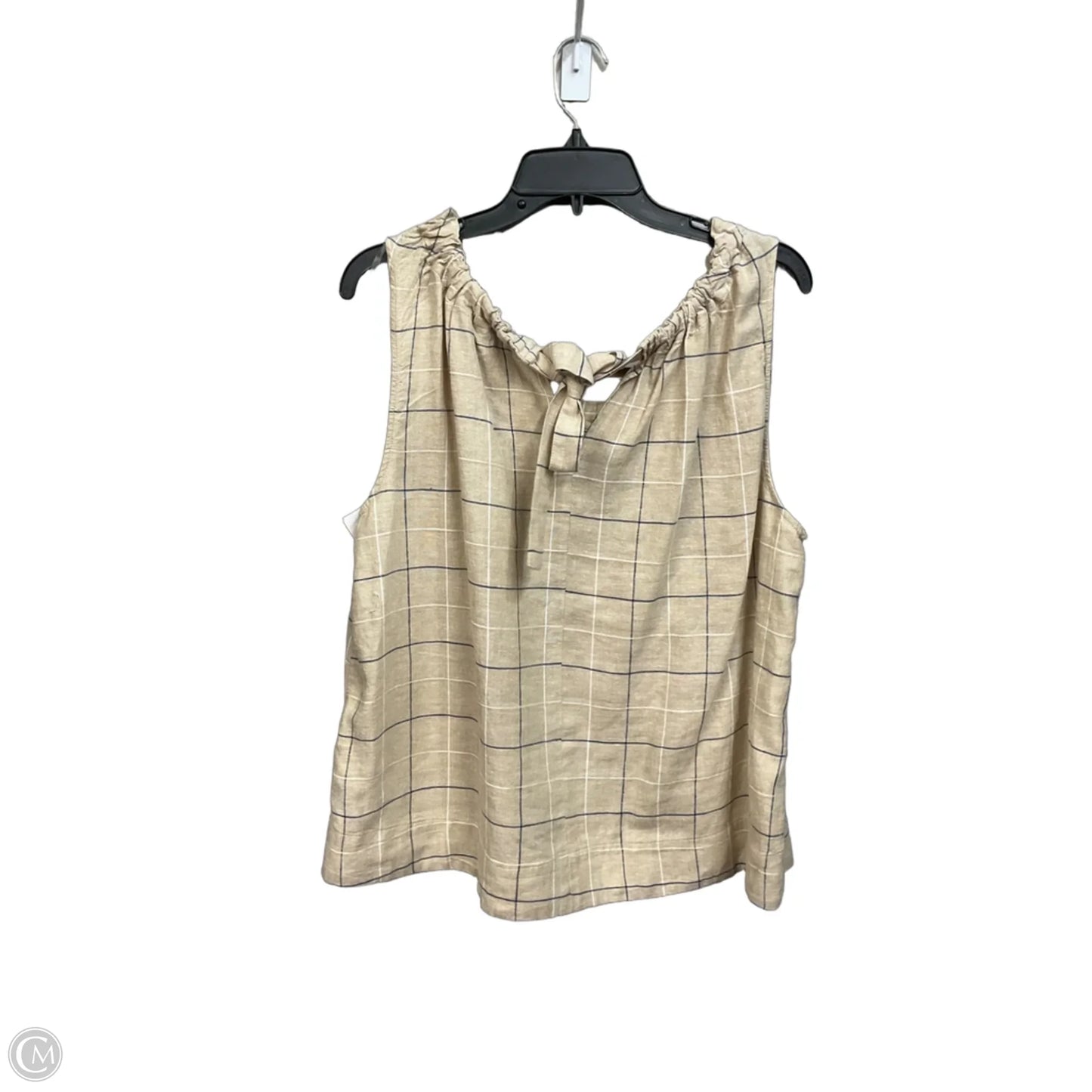 Top Sleeveless By Zac And Rachel In Plaid Pattern, Size: L