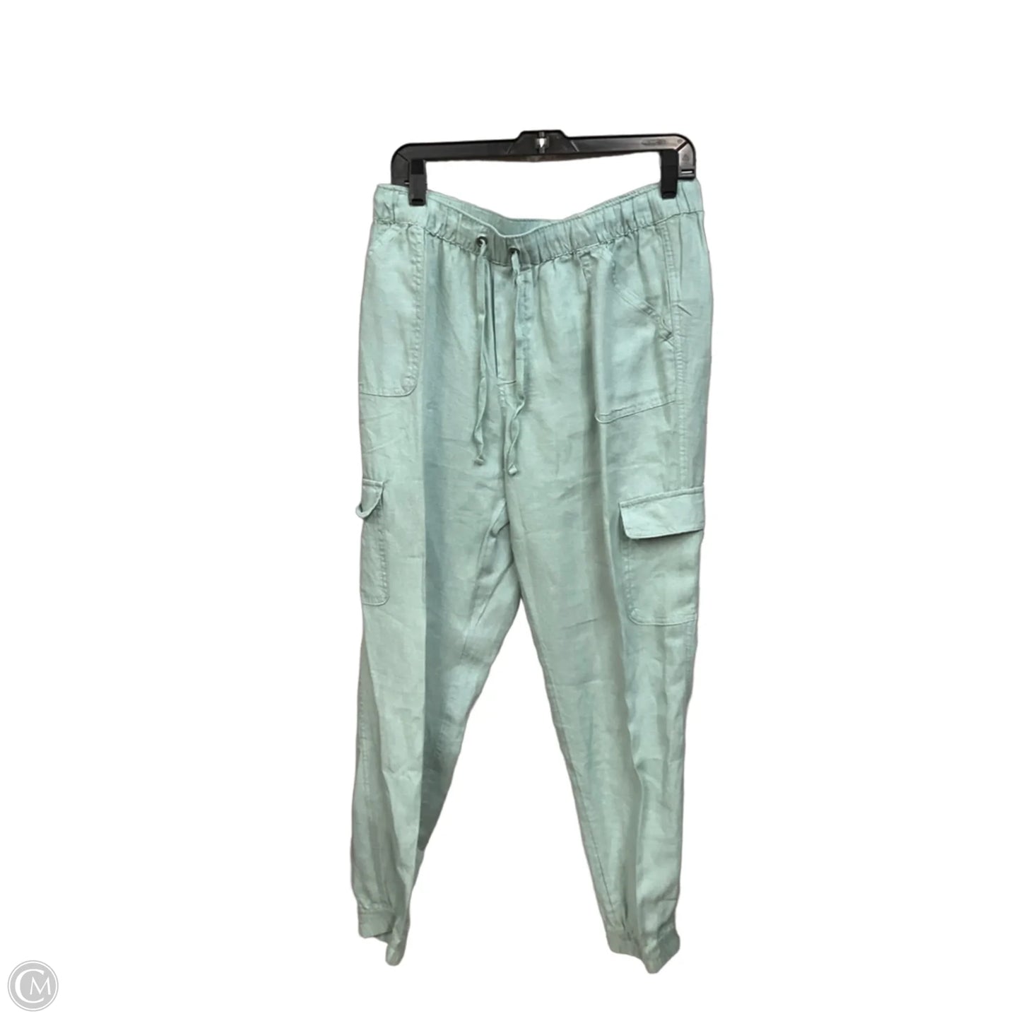 Pants Linen By Nicole Miller In Green, Size: 12