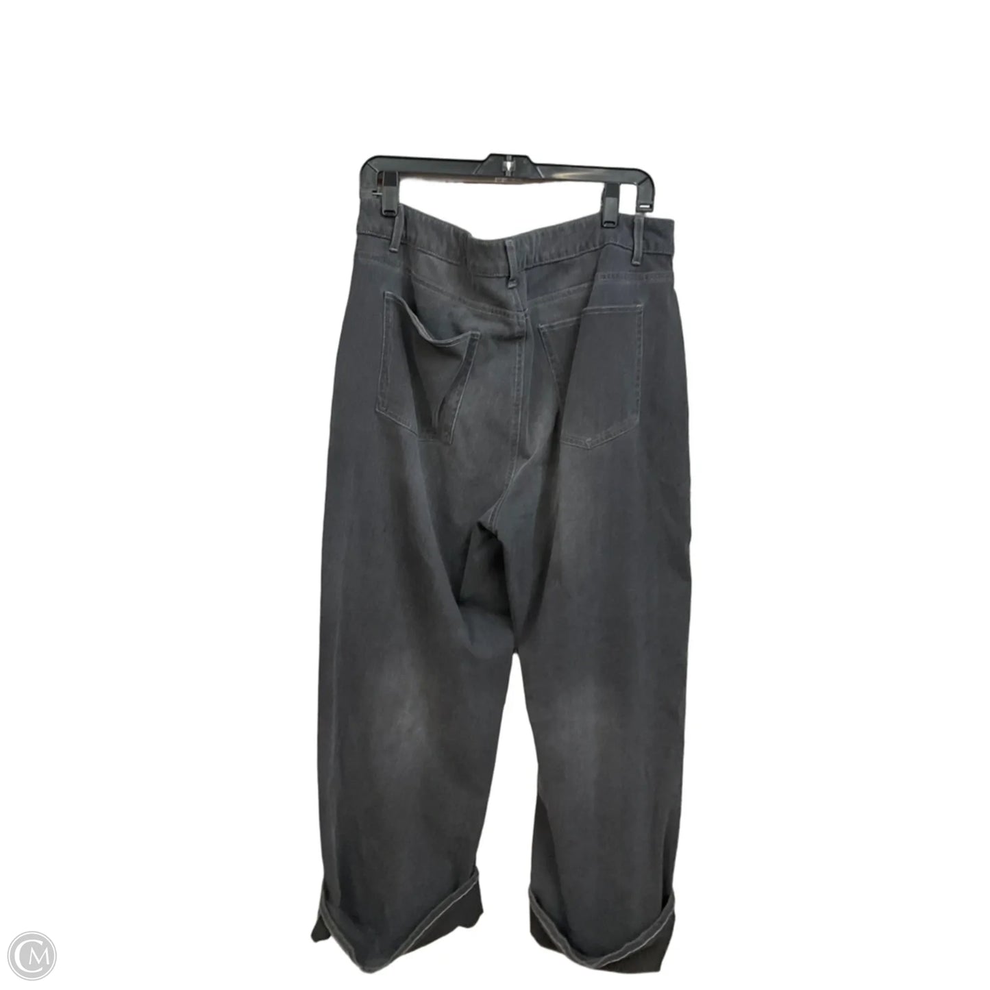 Jeans Wide Leg By Halara In Black Denim, Size: Xl