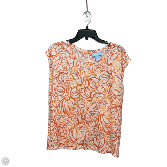 Top Short Sleeve By Clothes Mentor In Floral Print, Size: M