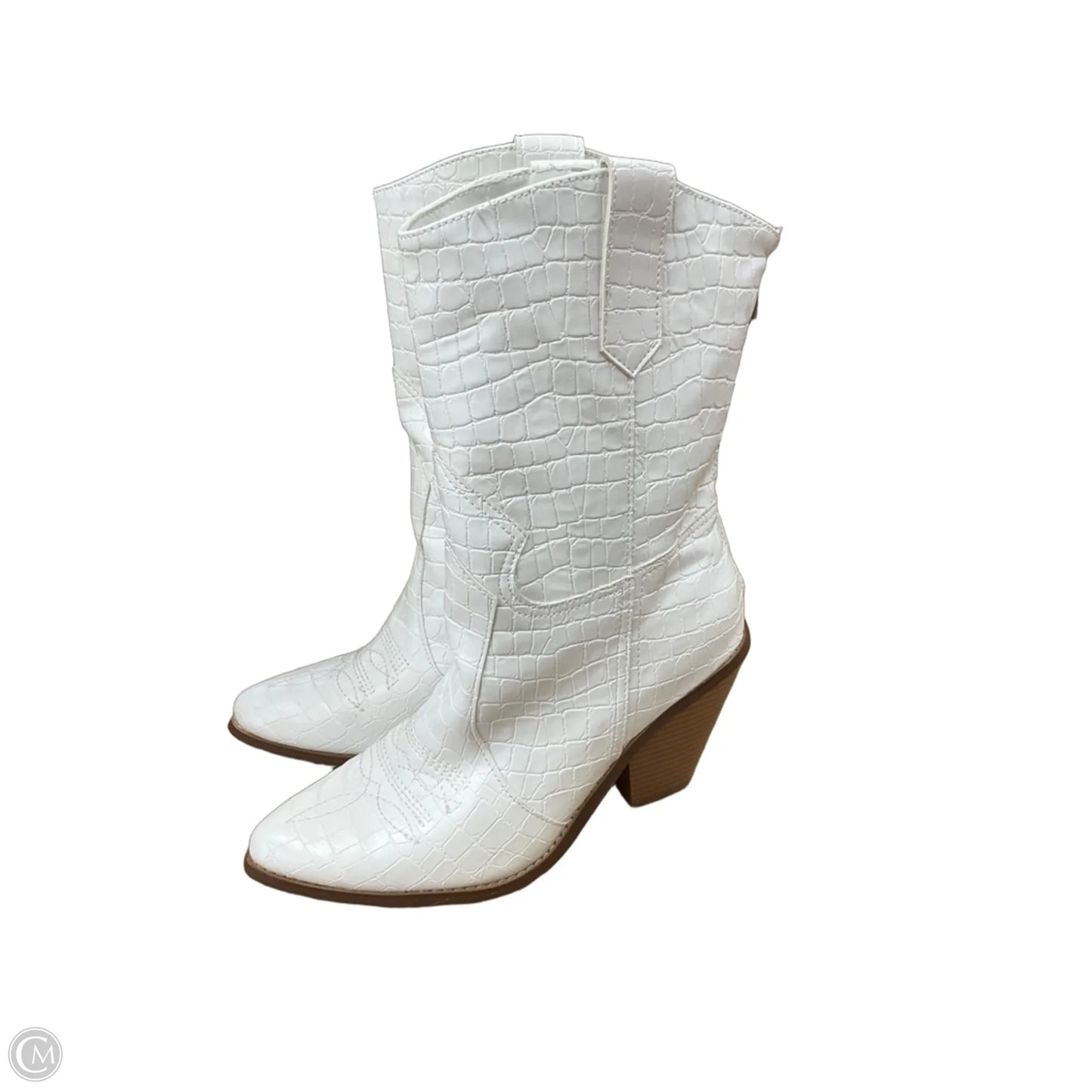 Boots Western By Just Fab In White, Size: 9