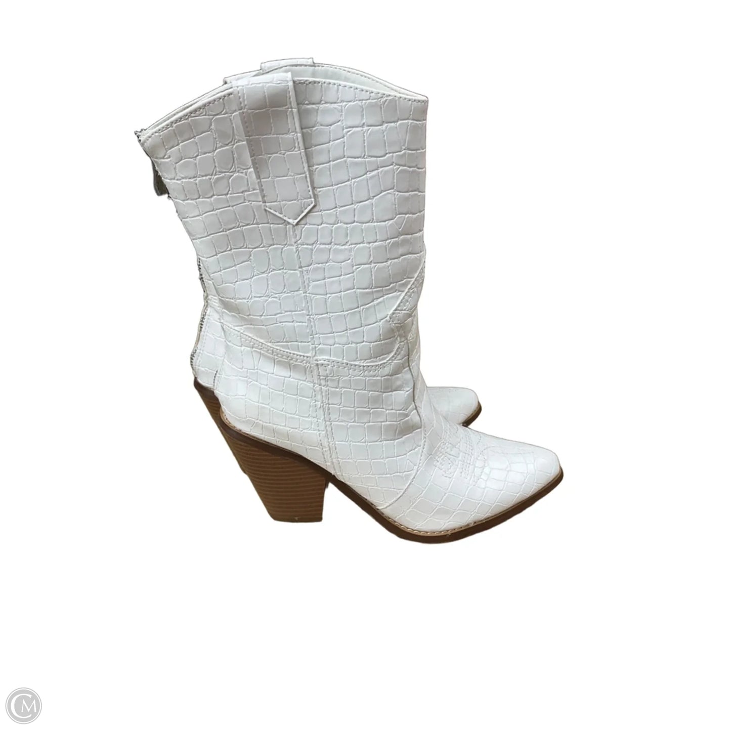 Boots Western By Just Fab In White, Size: 9