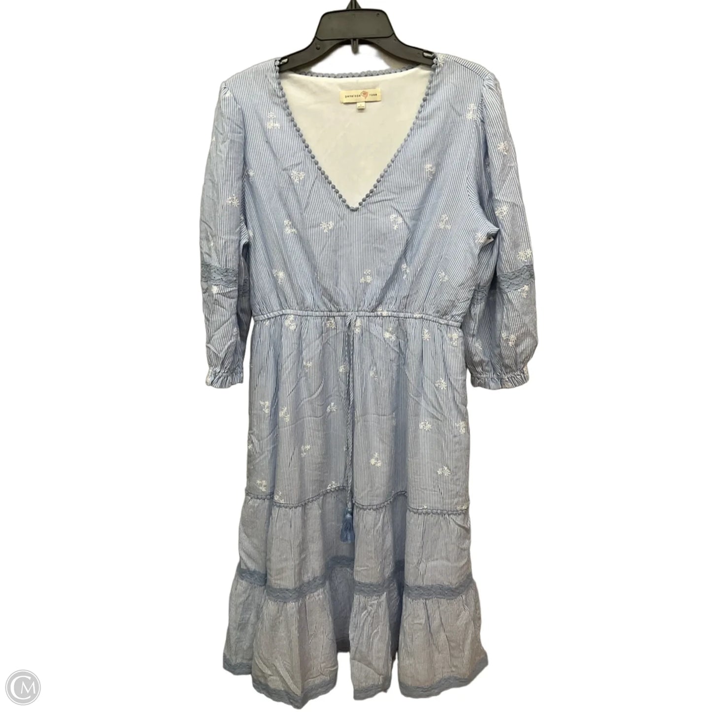 Dress Casual Maxi By Penelope Rose In Striped Pattern, Size: L