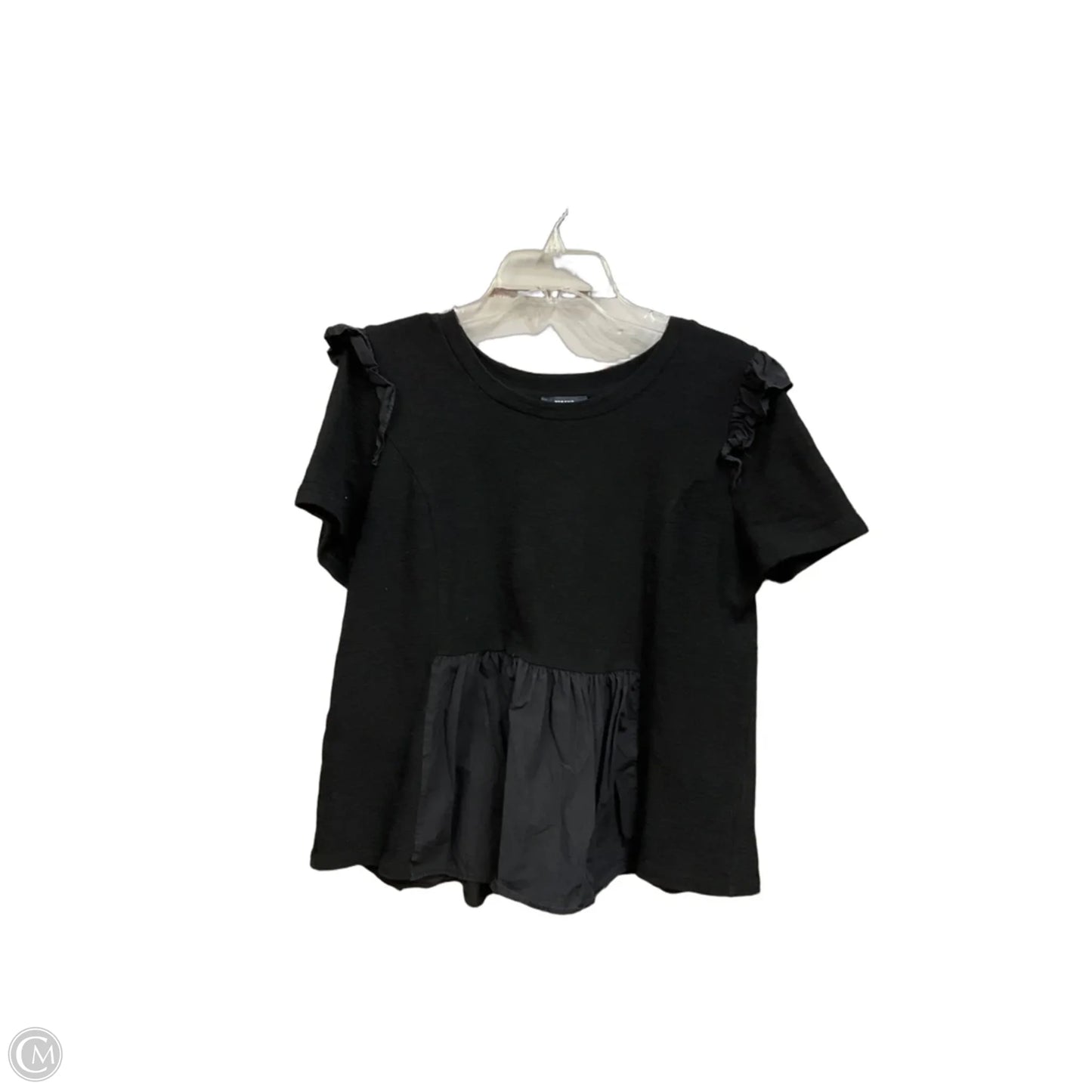Top Short Sleeve By Maeve In Black, Size: L