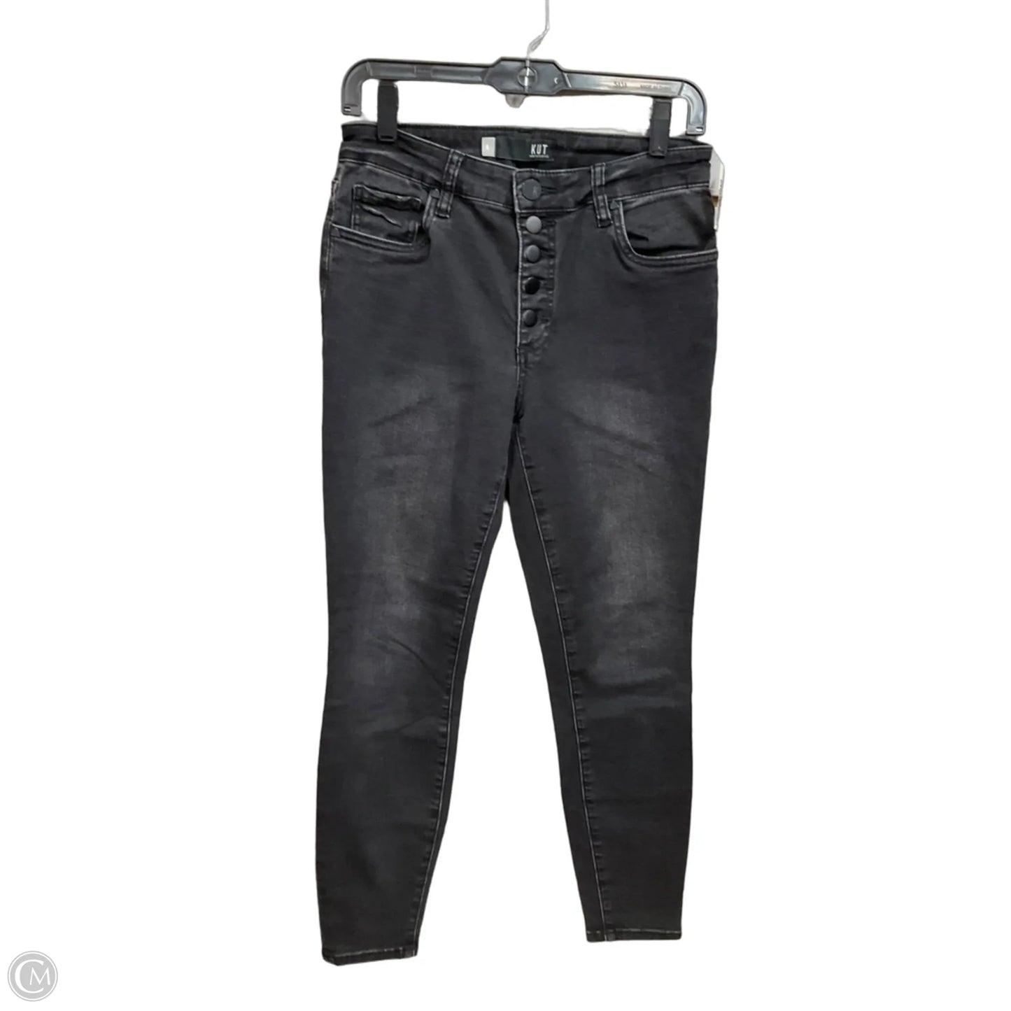 Jeans Skinny By Kut In Black Denim, Size: 6