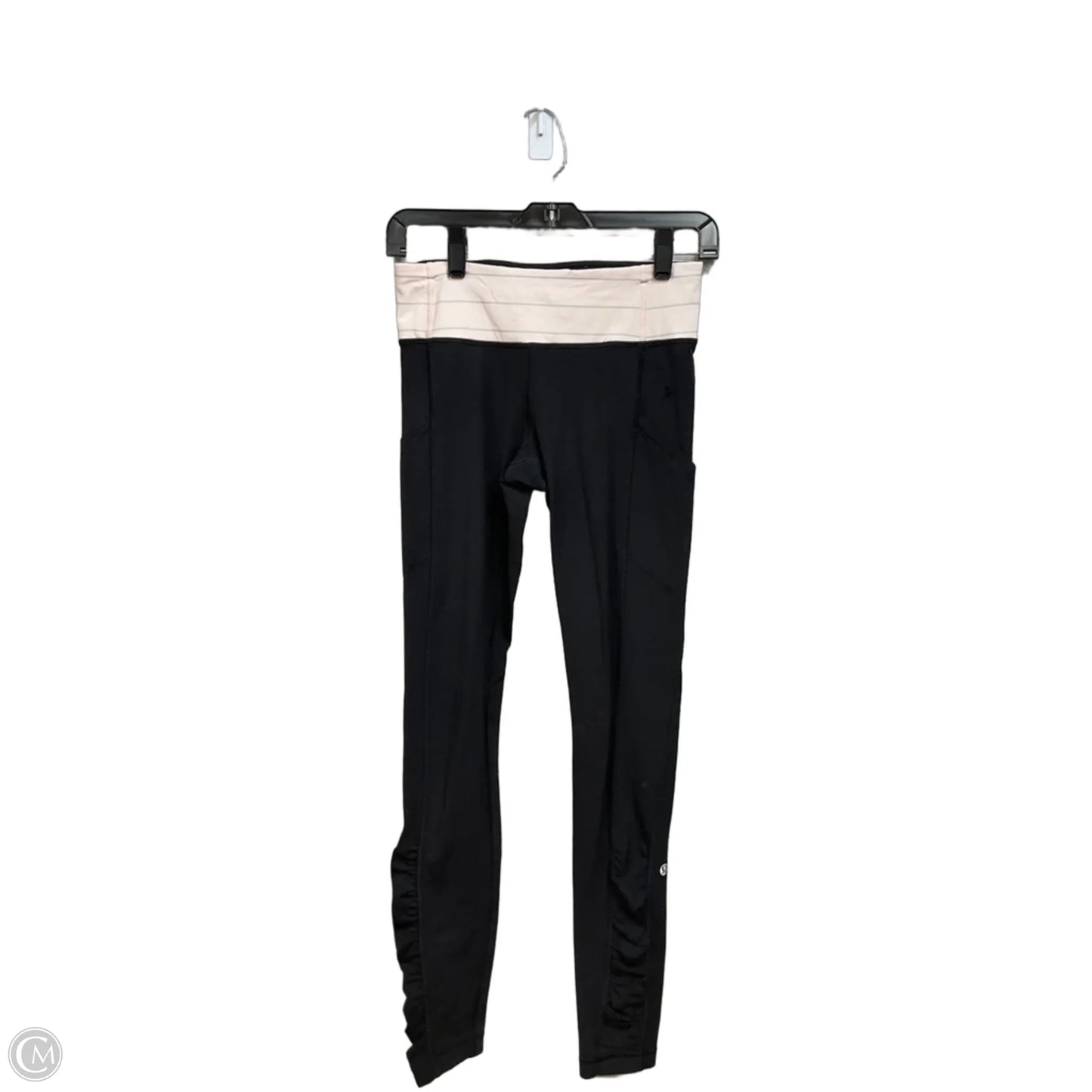 Athletic Leggings By Lululemon In Black & Pink, Size: 4