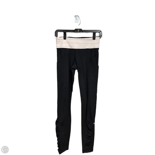 Athletic Leggings By Lululemon In Black & Pink, Size: 4