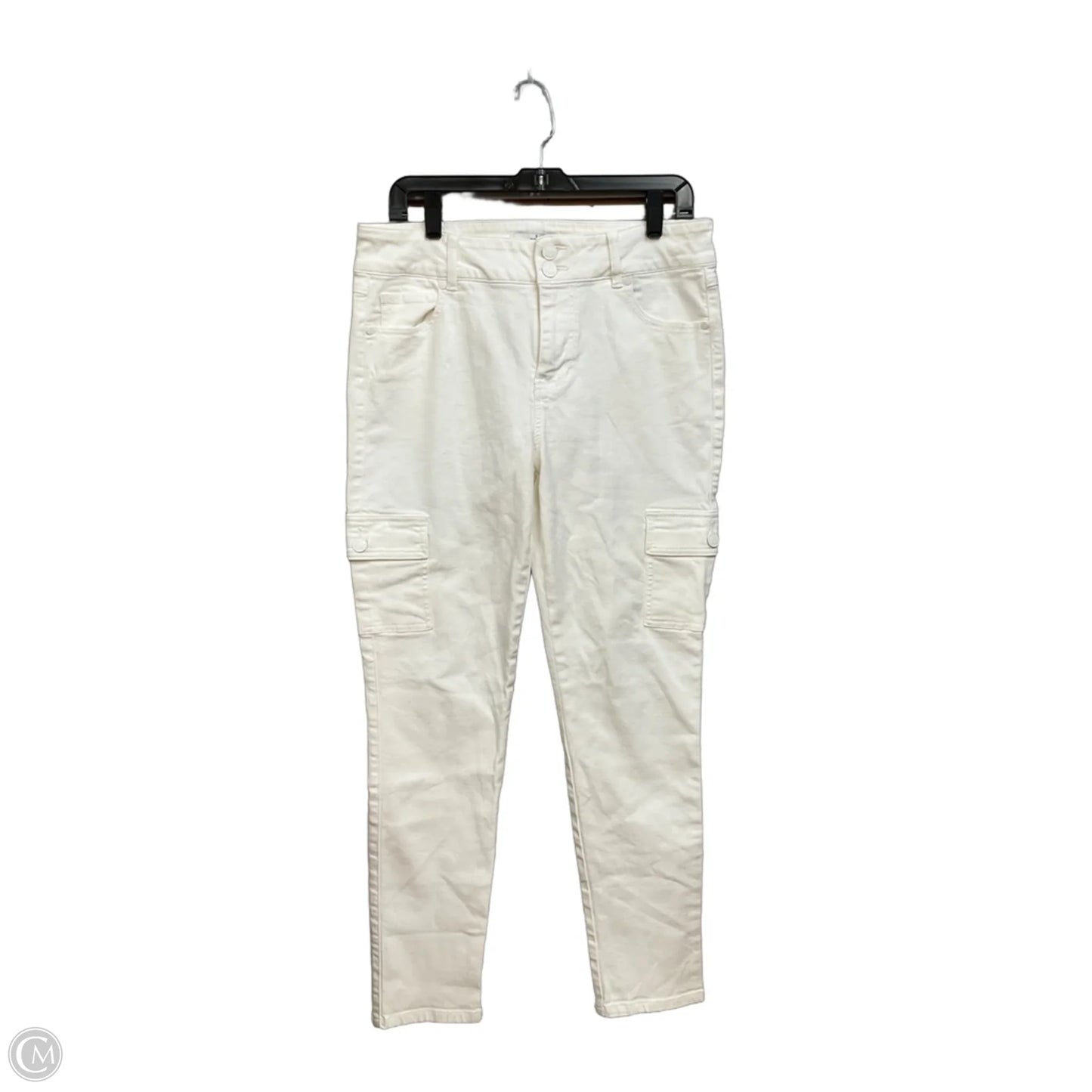 Jeans Skinny By Cabi In White Denim, Size: 10