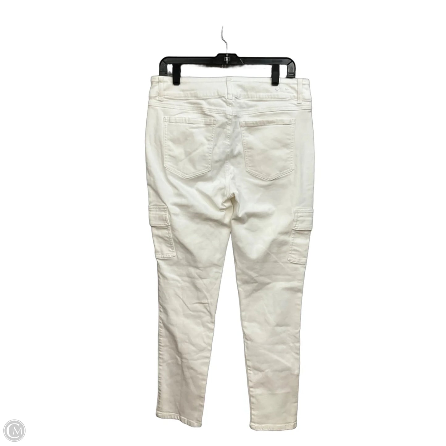 Jeans Skinny By Cabi In White Denim, Size: 10