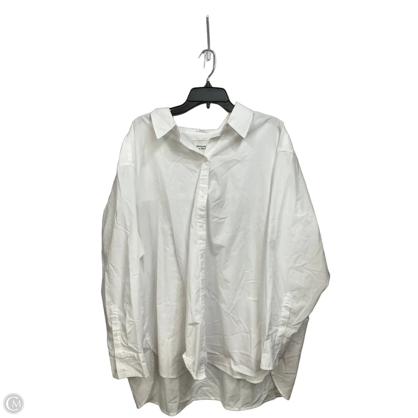 Blouse Long Sleeve By Abercrombie And Fitch In White, Size: Xxl