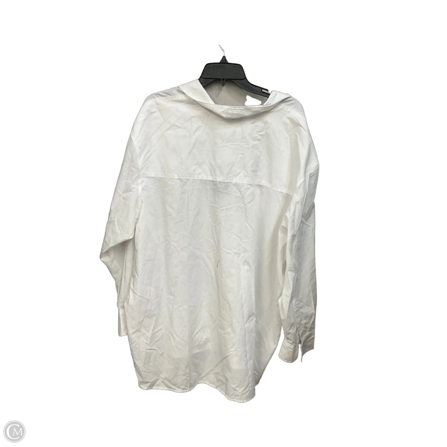 Blouse Long Sleeve By Abercrombie And Fitch In White, Size: Xxl