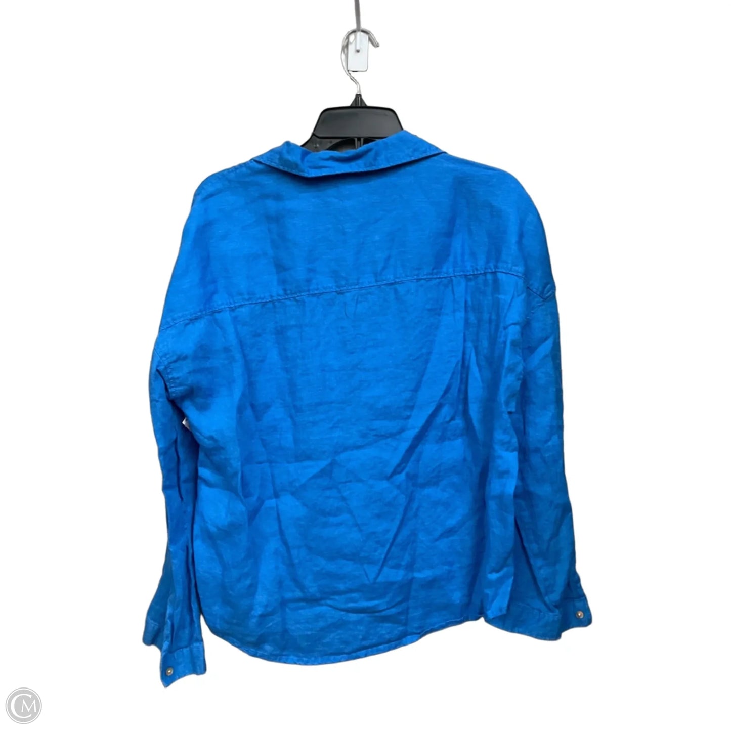 Blouse Long Sleeve By Rachel Zoe In Blue, Size: M