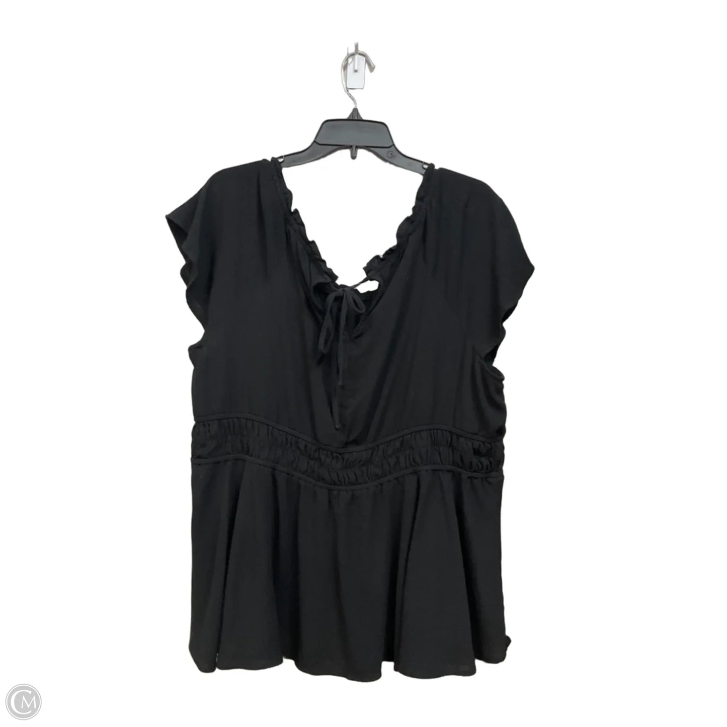 Top Short Sleeve By Torrid In Black, Size: 3x