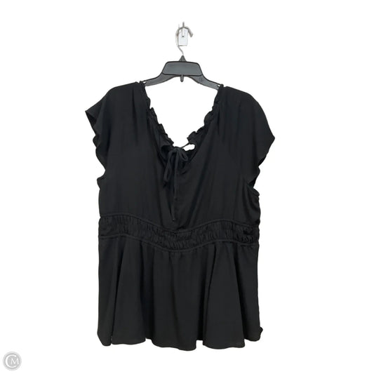 Top Short Sleeve By Torrid In Black, Size: 3x