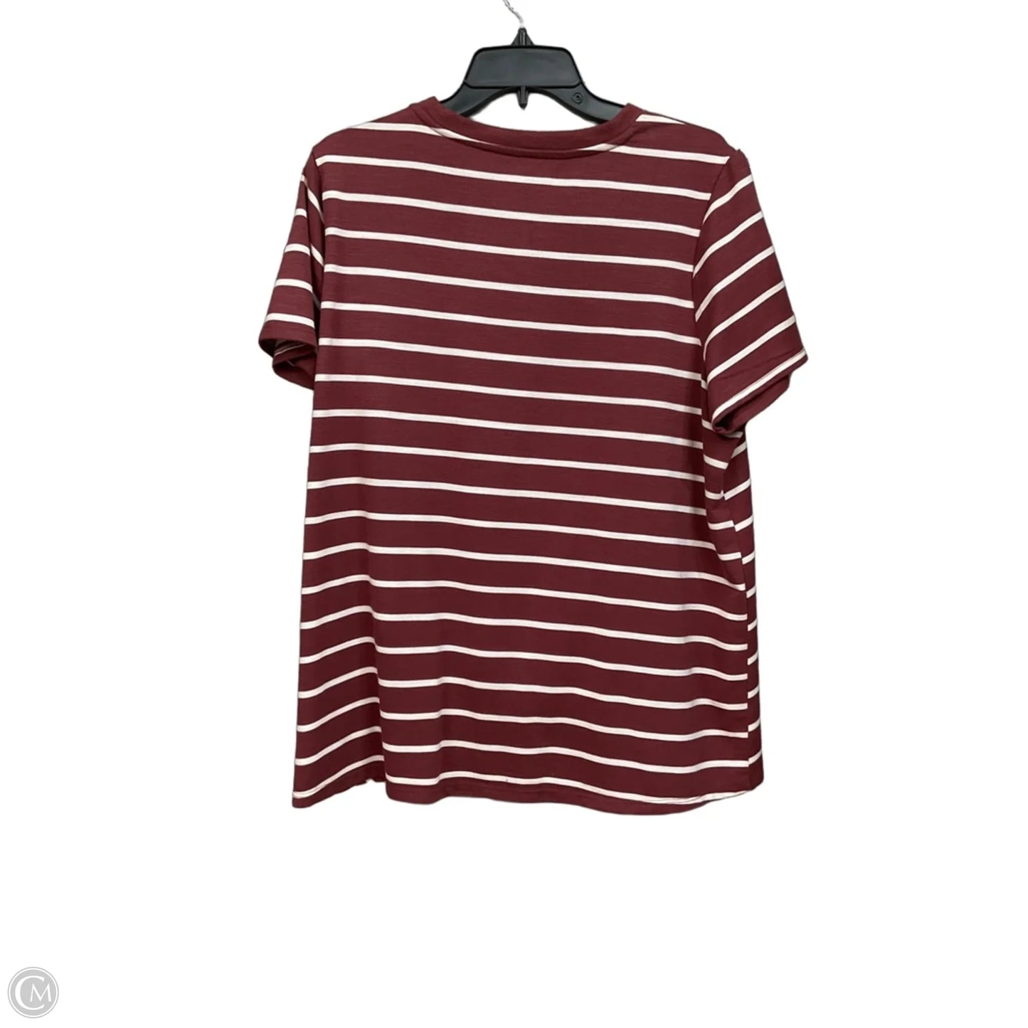 Top Short Sleeve By Maurices In Striped Pattern, Size: 1x