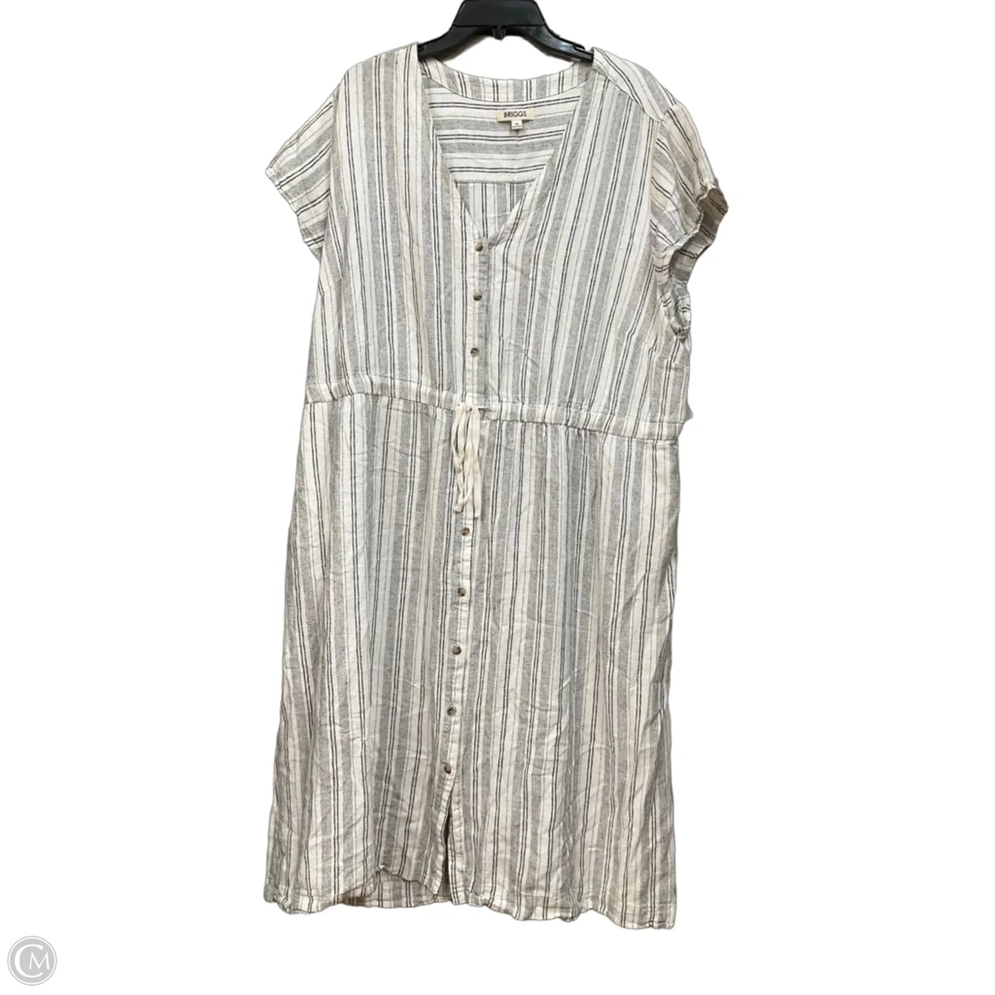 Dress Casual Midi By Briggs In Striped Pattern, Size: 2x
