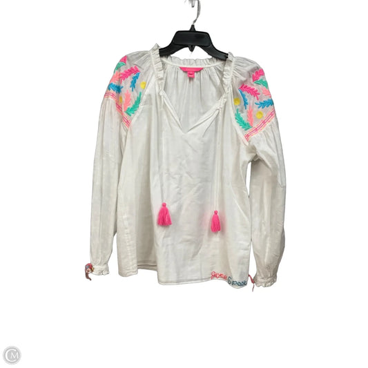 Blouse Designer By Lilly Pulitzer In White, Size: M