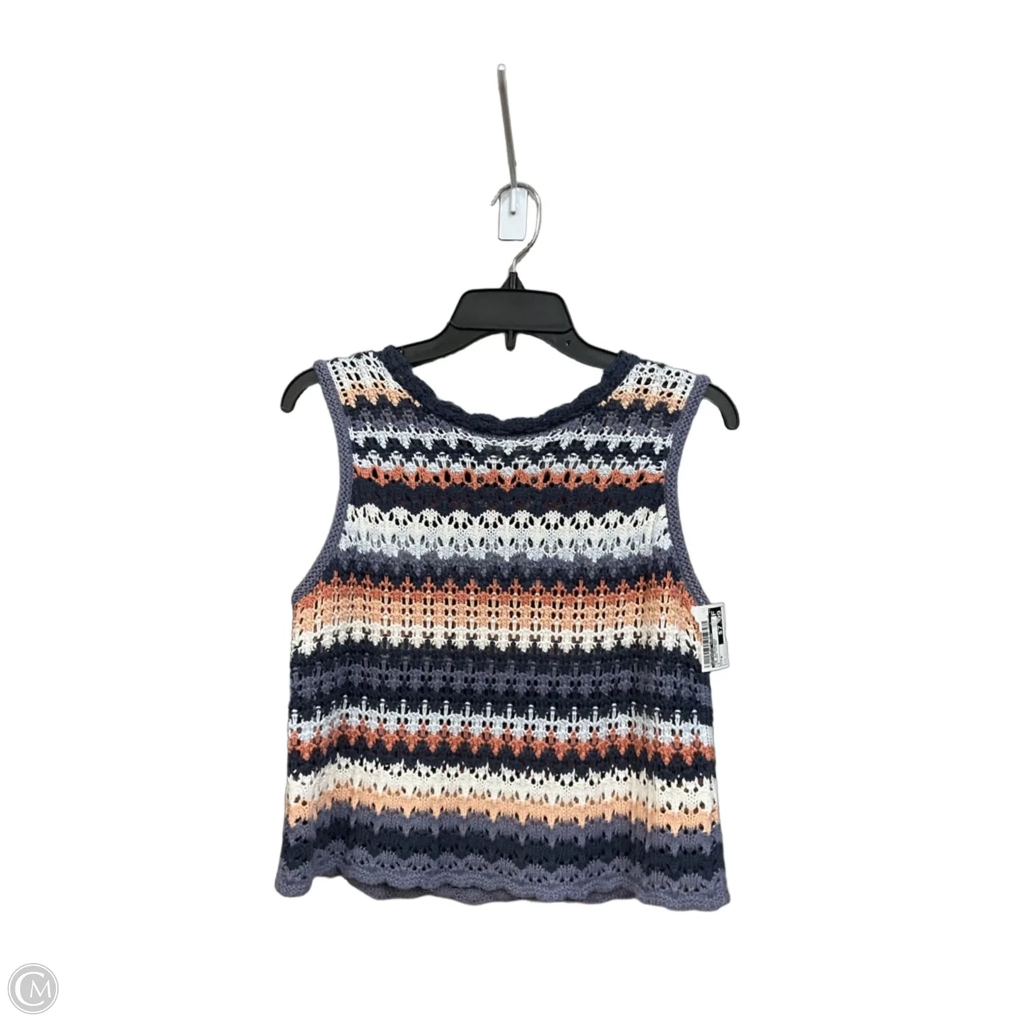 Top Sleeveless By Universal Thread In Striped Pattern, Size: M