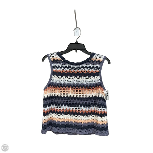Top Sleeveless By Universal Thread In Striped Pattern, Size: M