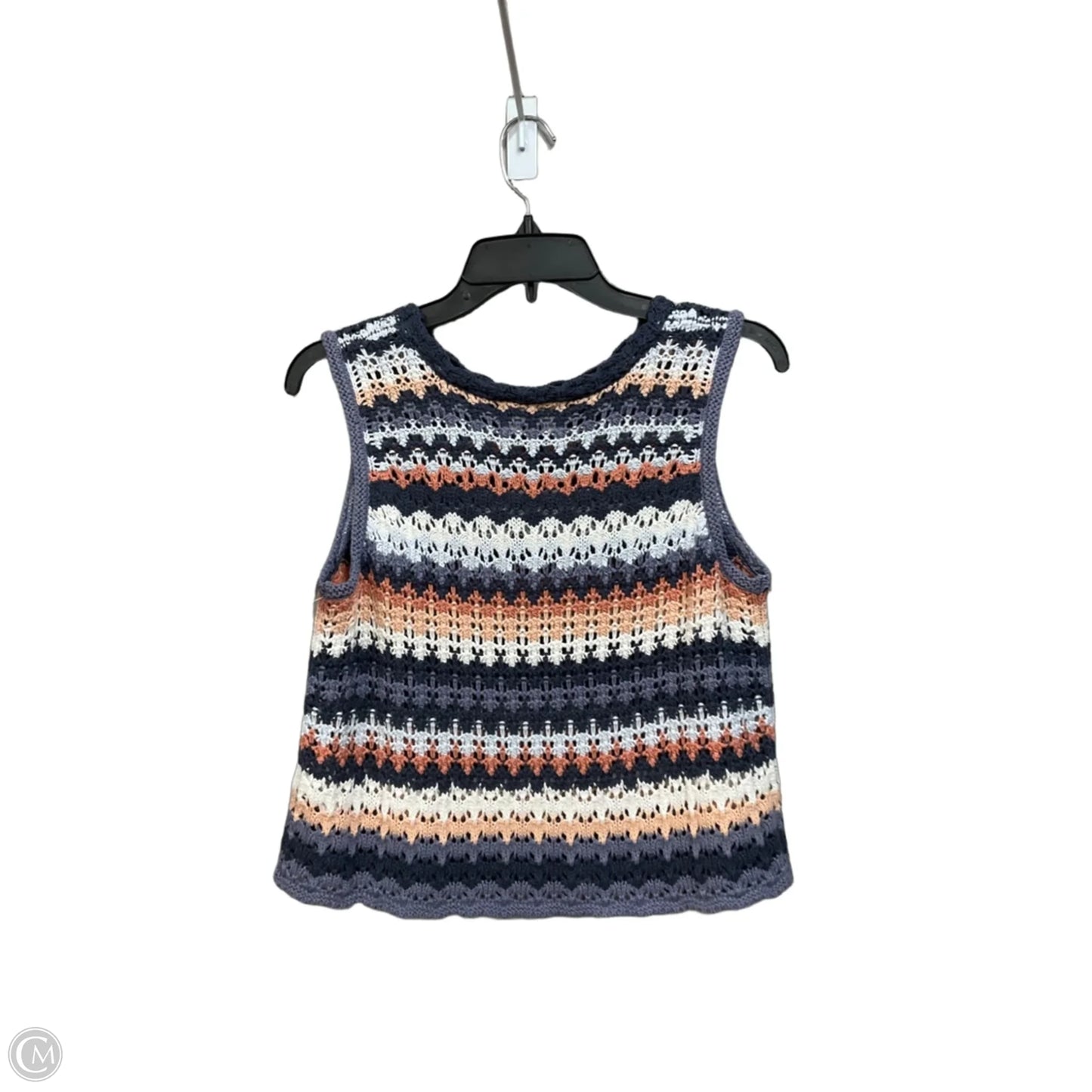Top Sleeveless By Universal Thread In Striped Pattern, Size: M