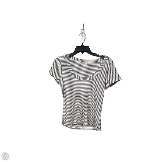 Top Short Sleeve By Madewell In Striped Pattern, Size: M
