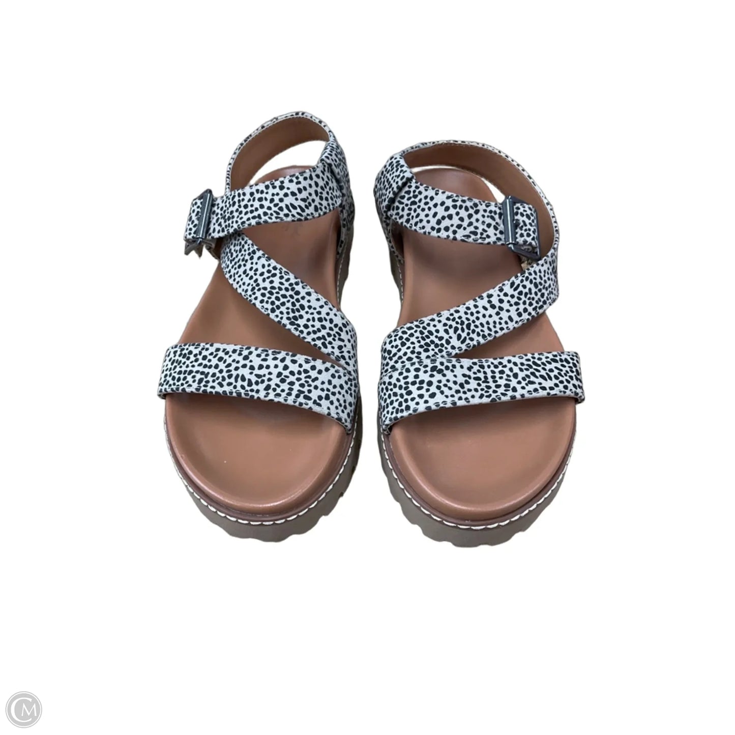 Sandals Flats By Universal Thread In Animal Print, Size: 6.5