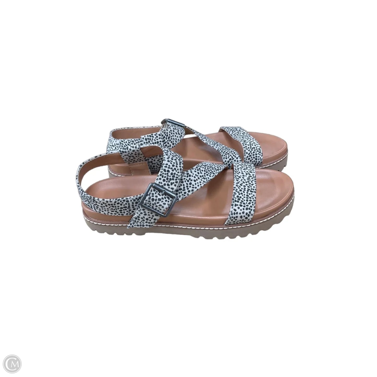 Sandals Flats By Universal Thread In Animal Print, Size: 6.5