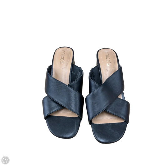 Shoes Heels Block By Chicos In Black, Size: 7