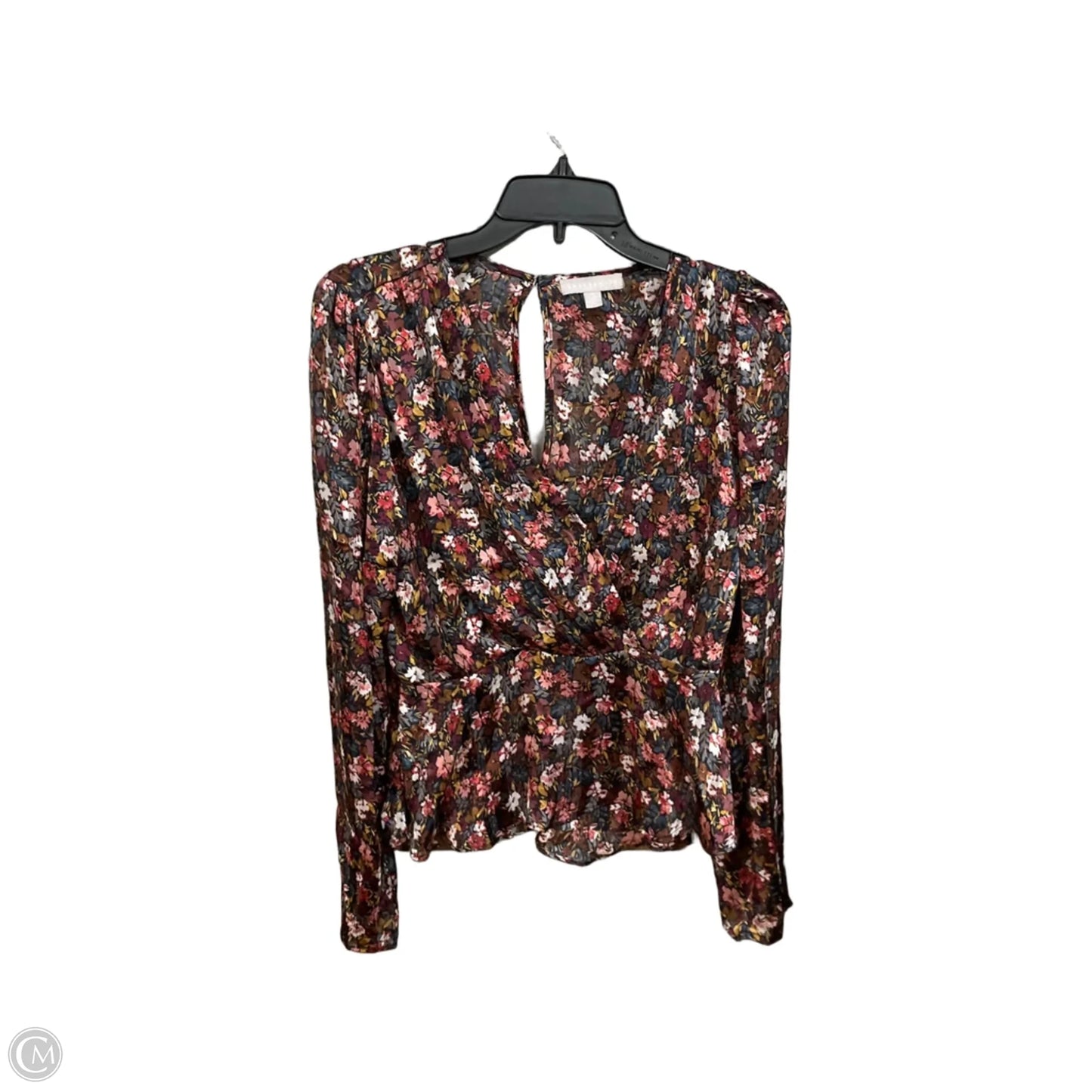 Blouse Long Sleeve By Chelsea 28 In Floral Print, Size: M