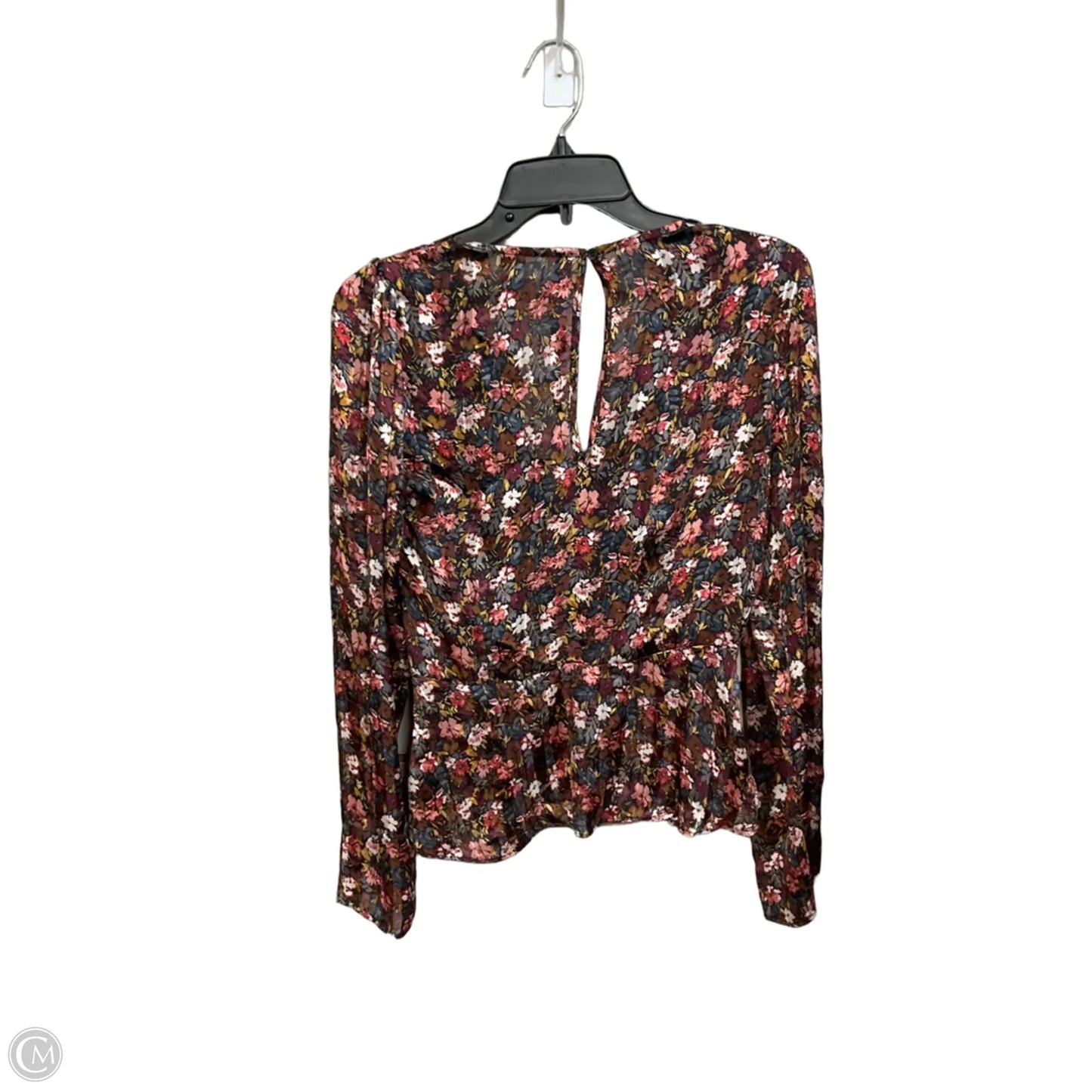 Blouse Long Sleeve By Chelsea 28 In Floral Print, Size: M