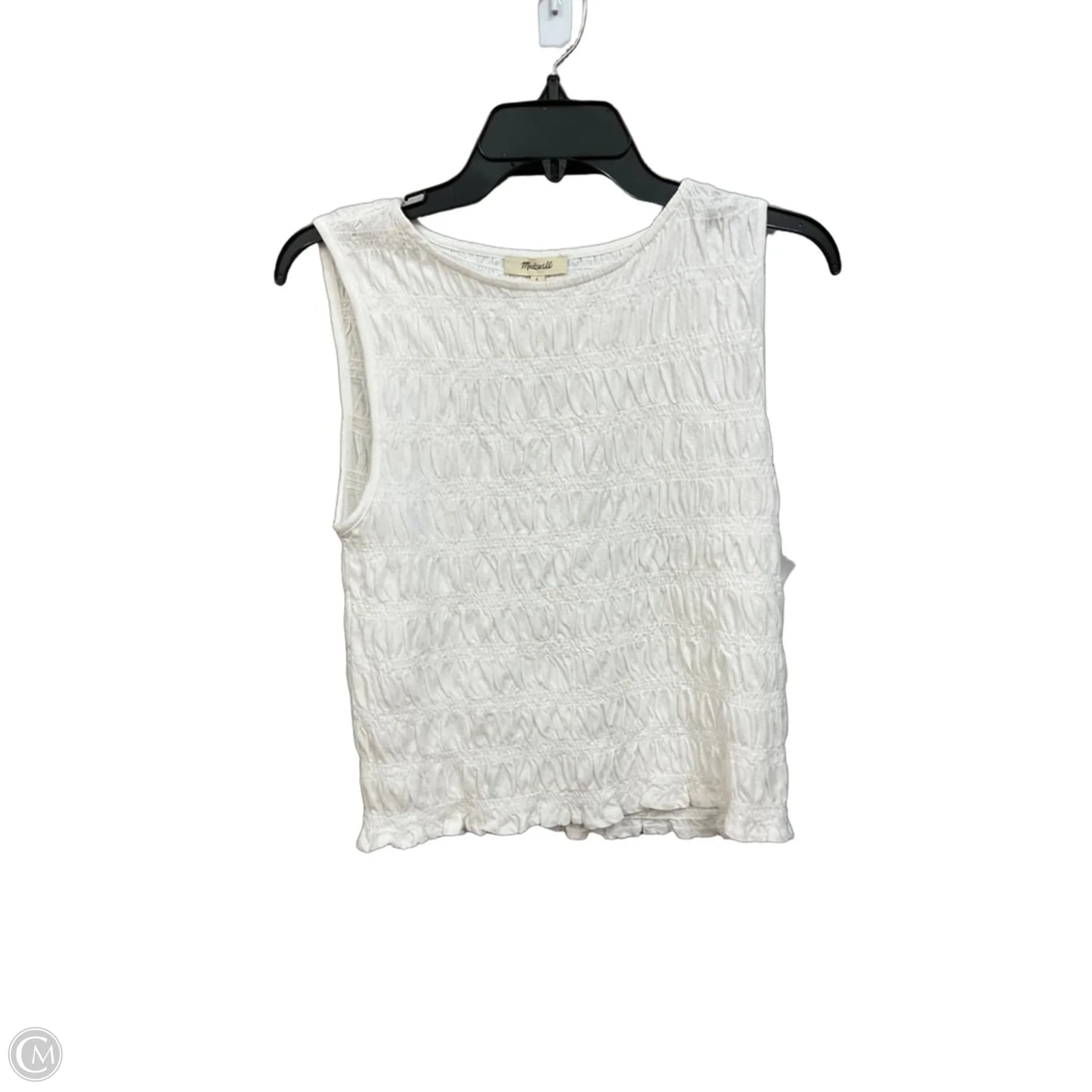 Top Sleeveless By Madewell In White, Size: S
