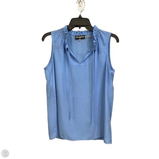 Top Sleeveless Designer By Karl Lagerfeld In Blue, Size: S