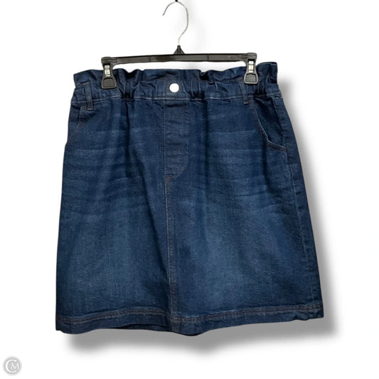 Skirt Mini & Short By Loft In Blue Denim, Size: M