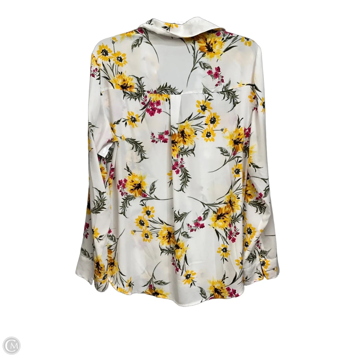 Blouse Long Sleeve By Express In Floral Print, Size: L